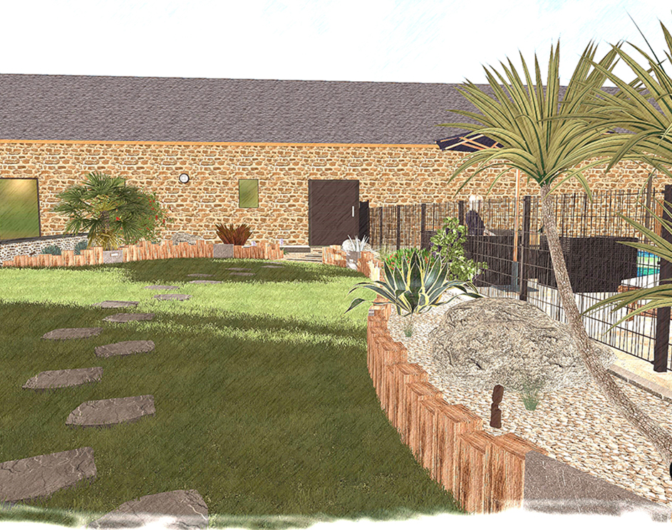 conception jardin Chazé-sur-Argos après