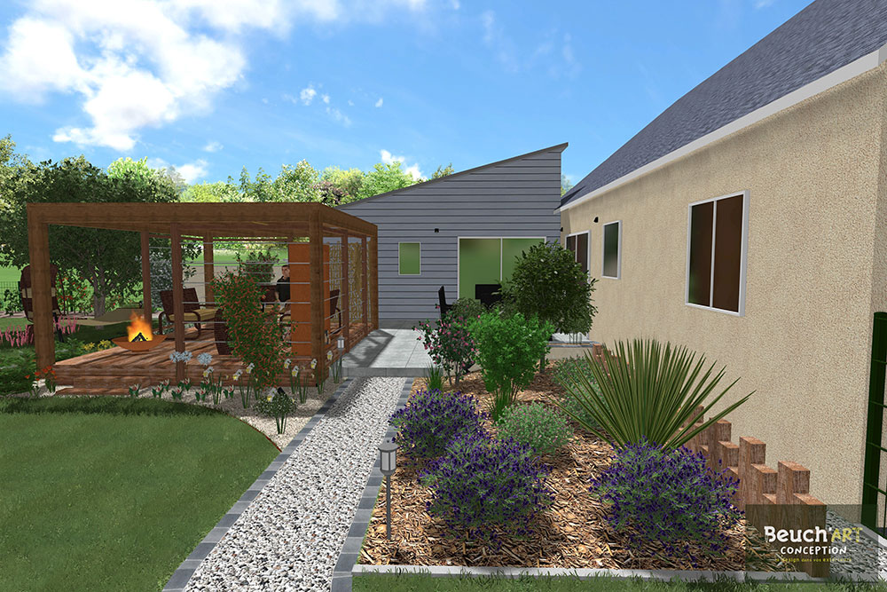 conception jardin 3d Angers