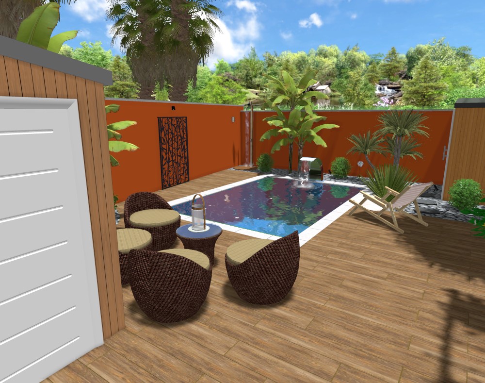 Conception d'un jardin 3D au Lion d'Angers