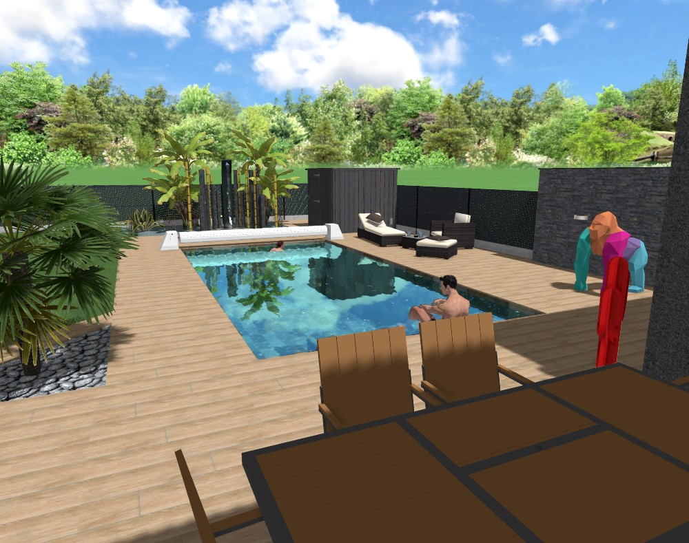 Aménagement jardin avec piscine à Segré