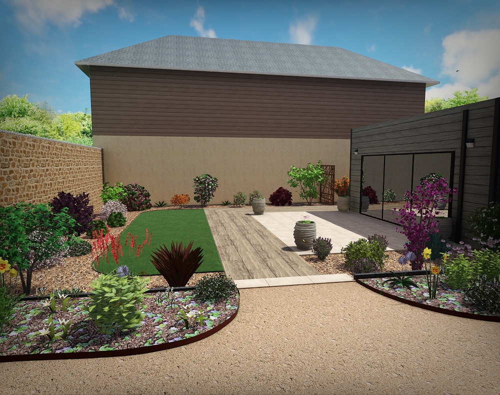 Conception de jardin en 3D au Lion d'Angers
