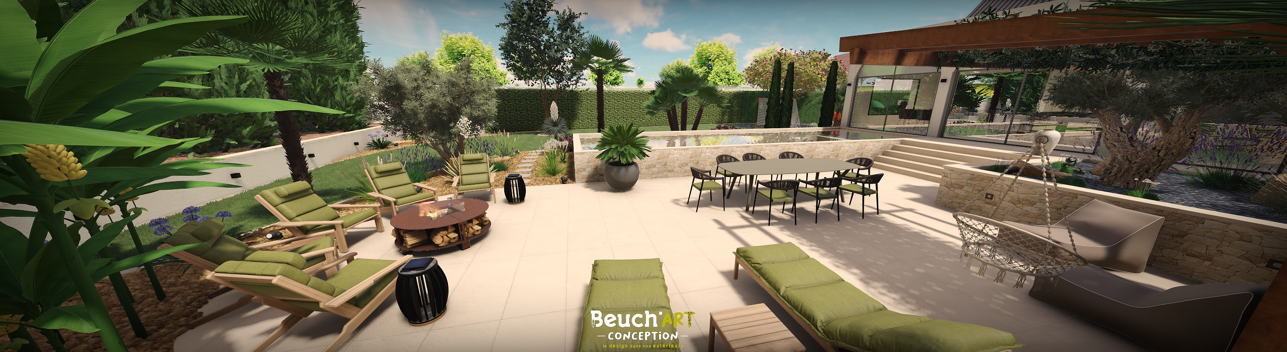 Conception jardin 3D près de Paris