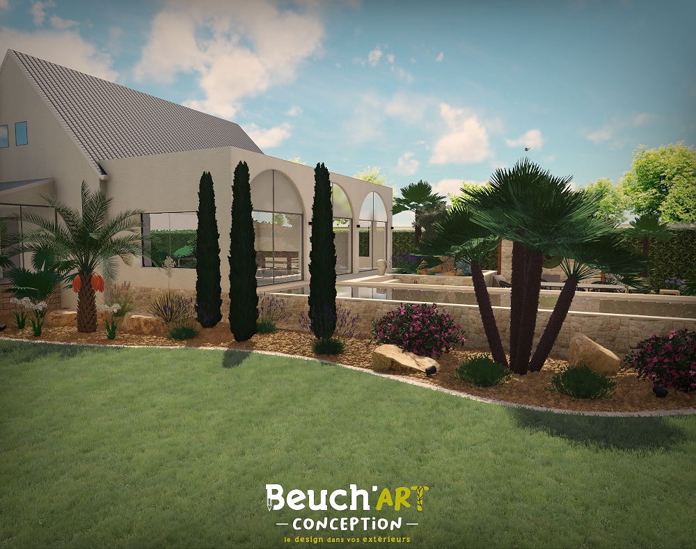 Conception jardin 3D près de Paris