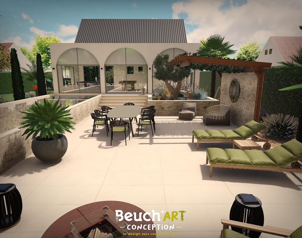 Conception jardin 3D près de Paris