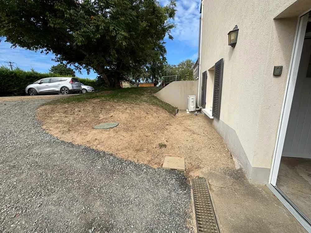 Aménagement d'une descente de garage - Avant