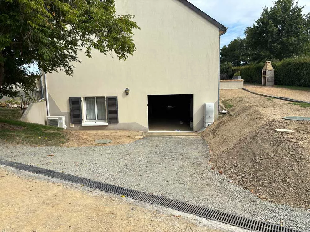Aménagement d'une descente de garage - Avant