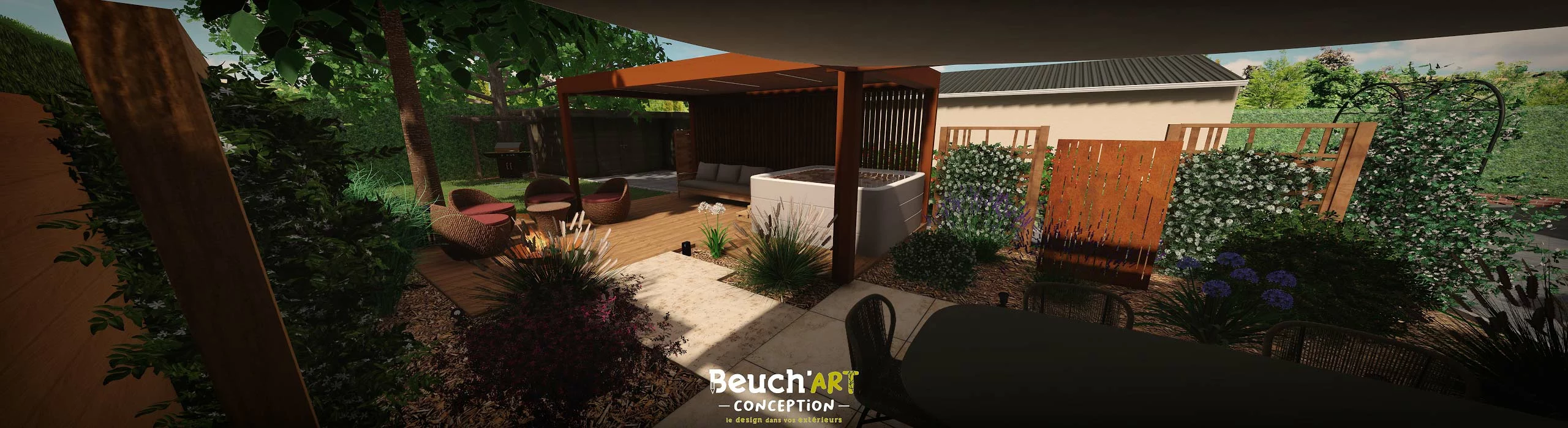 Conception 3D jardin à Ombrée d’Anjou