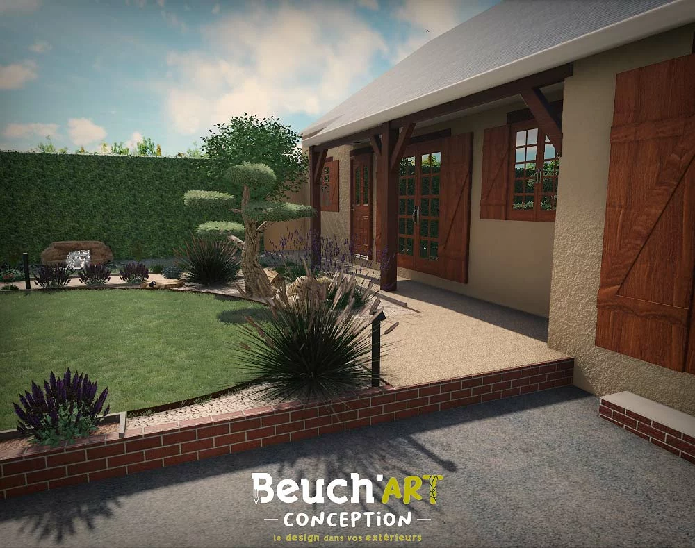 Conception 3D jardin à Ombrée d’Anjou