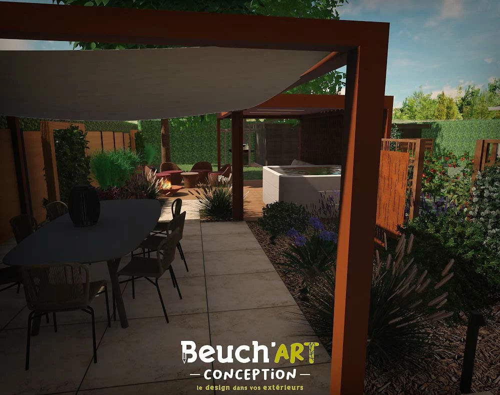 Conception 3D jardin à Ombrée d’Anjou