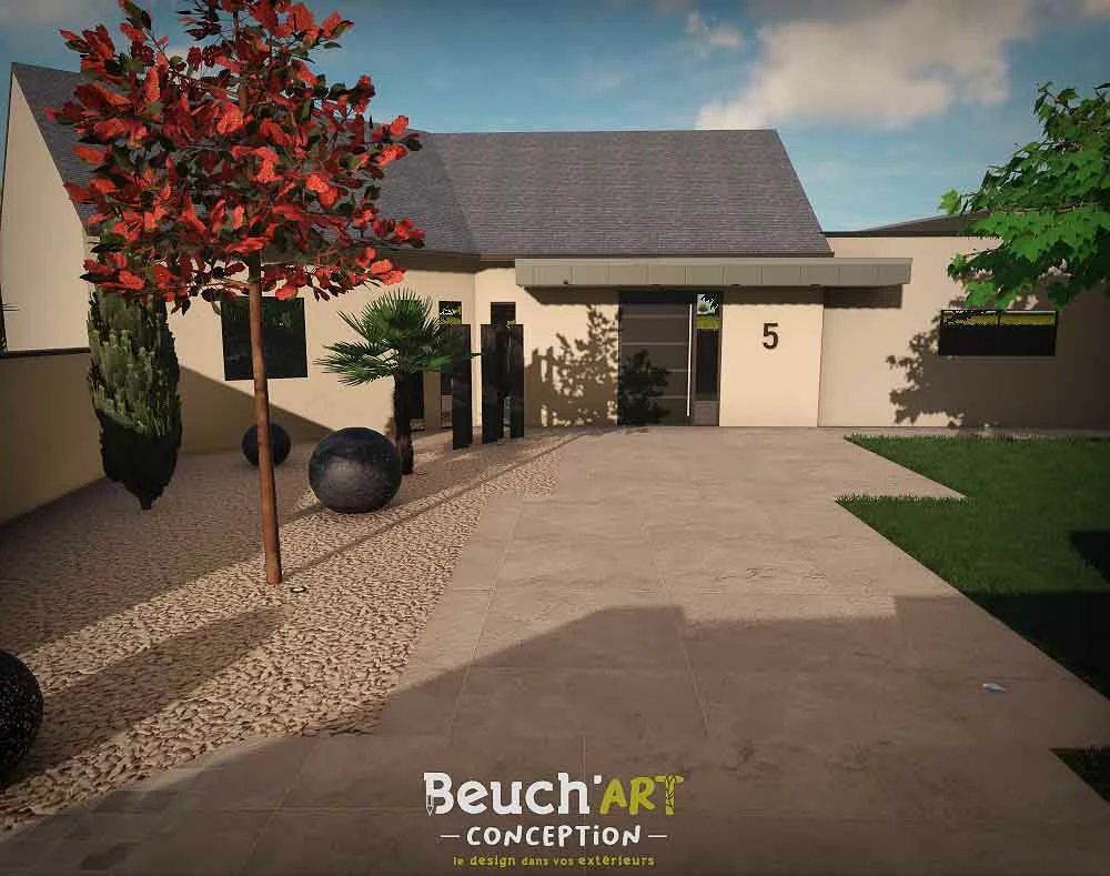 Conception de jardin 3D à Mauges-sur-Loire