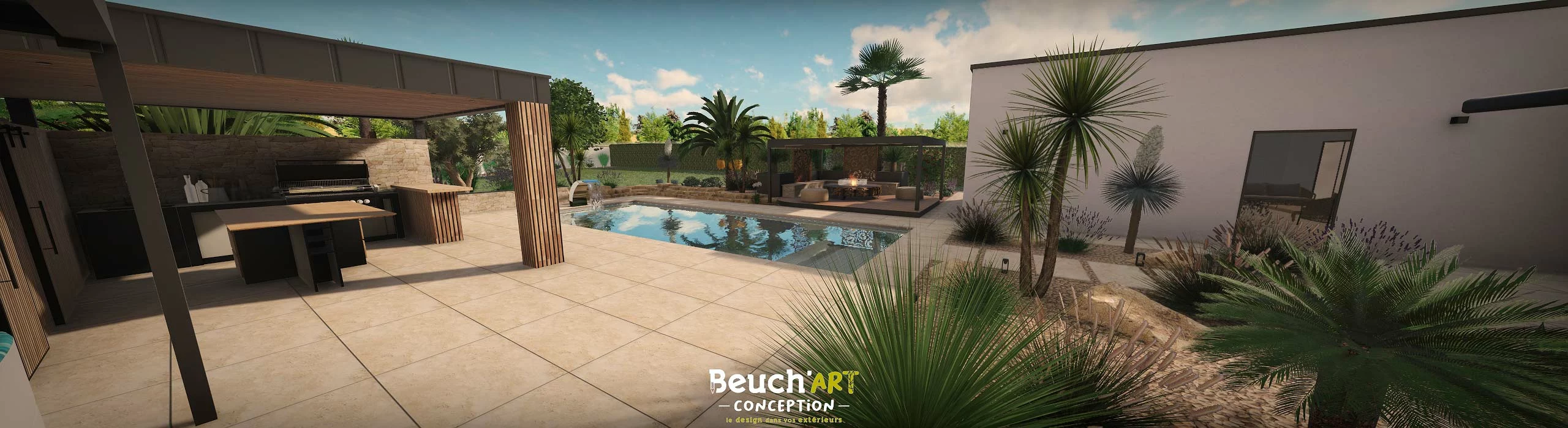 Conception jardin exotique à Craon en Mayenne