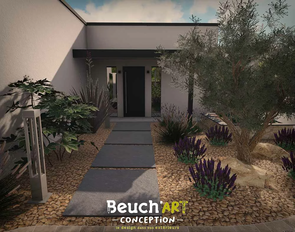 Conception jardin exotique à Craon en Mayenne