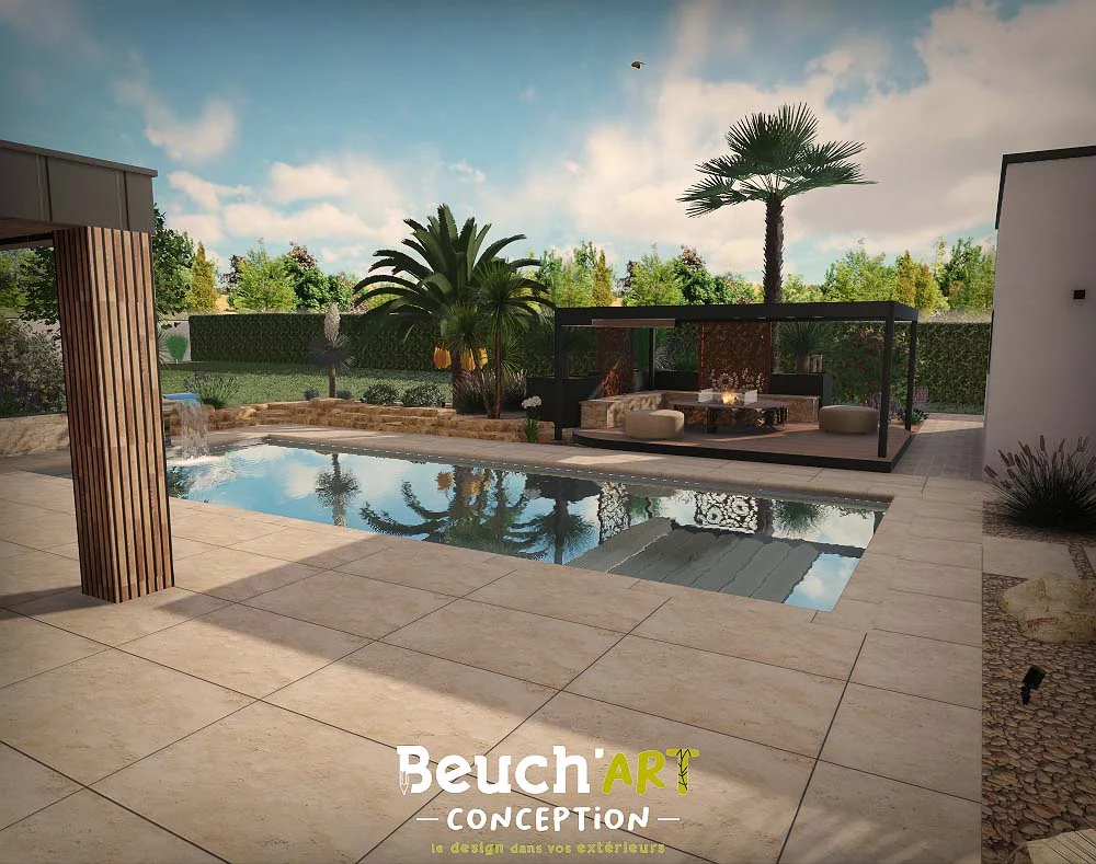 Conception jardin exotique à Craon en Mayenne